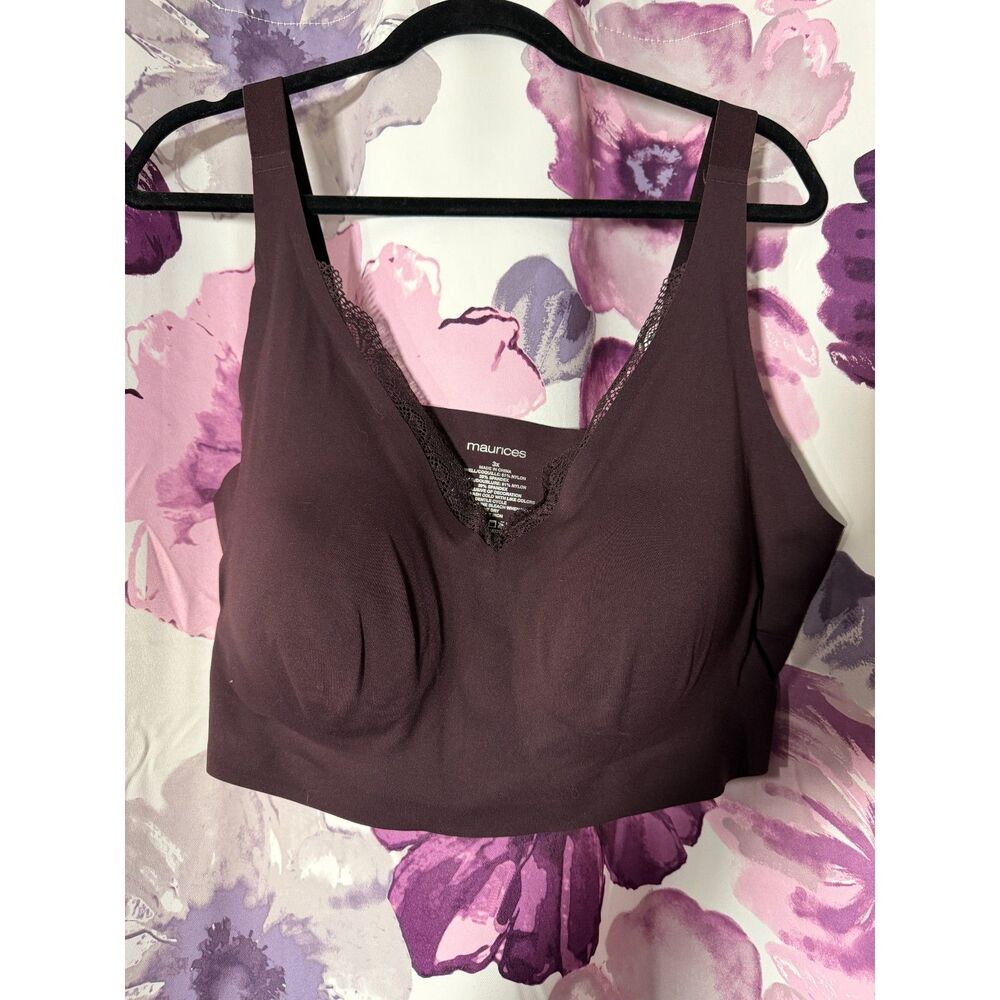 Maurices Invisibliss Lace Trim V-Neck Bralette